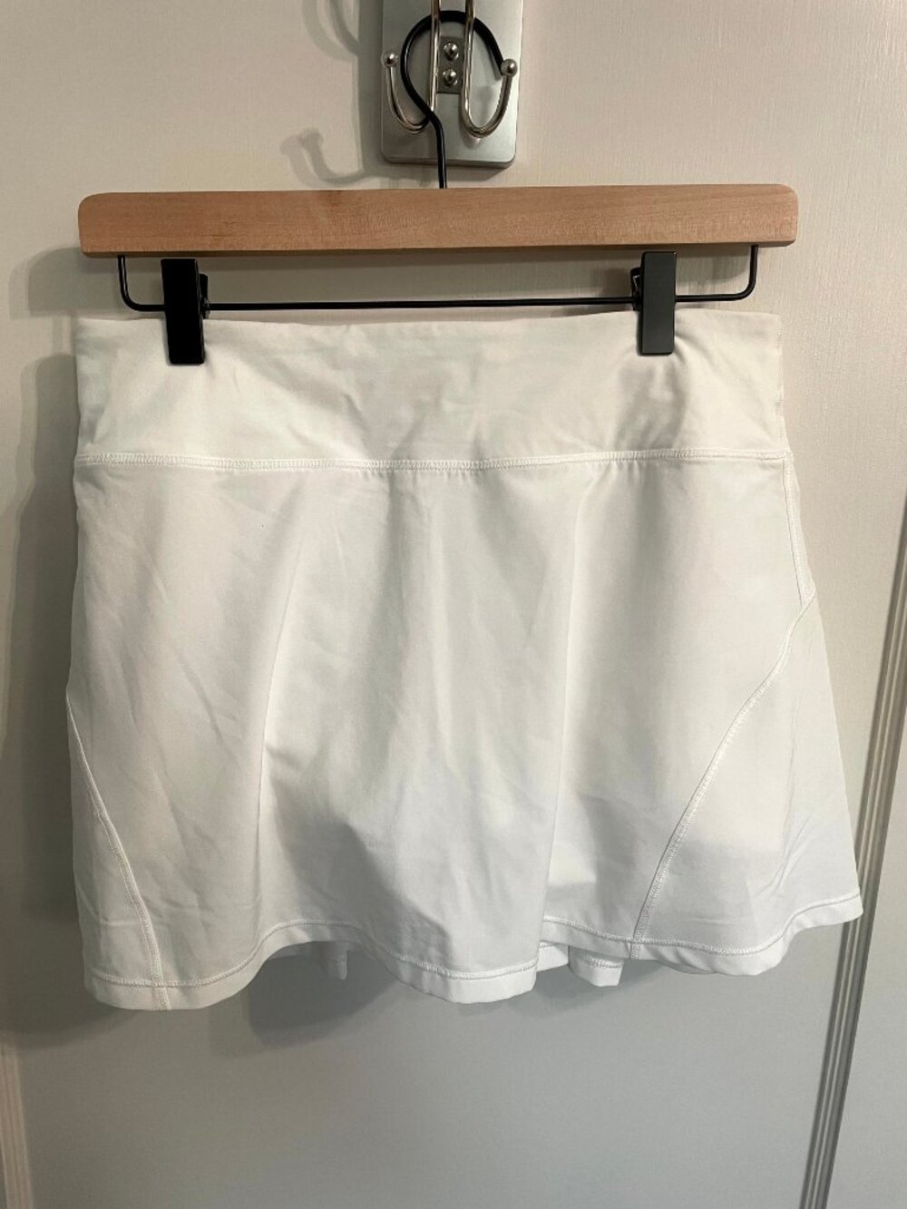 Lululemon Pace Rival Skirt Womens 6 Tall White Pleated Tennis Golf Skort Pockets